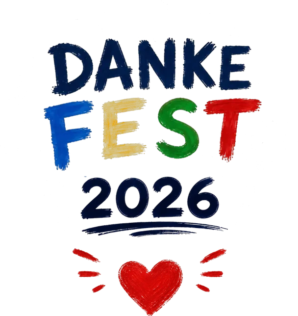 DANKEFEST 2026, handgemaltes Logo